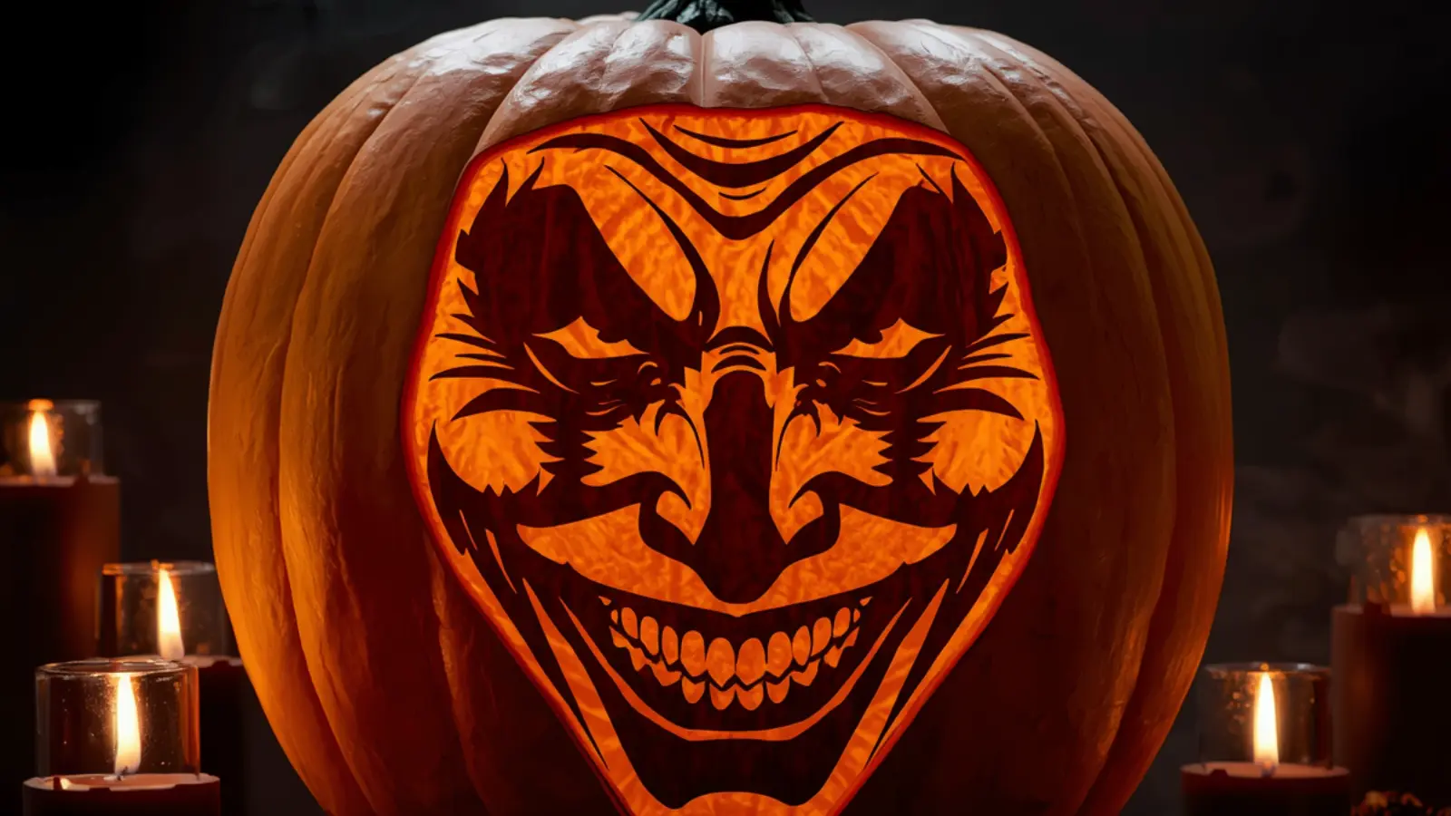 joker pumpkin carving