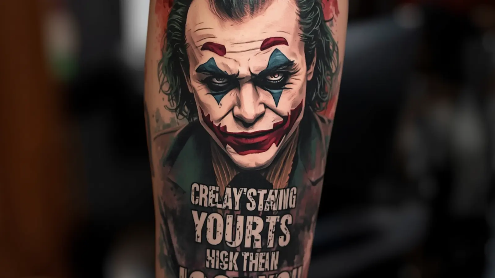 joker tattoo forearm